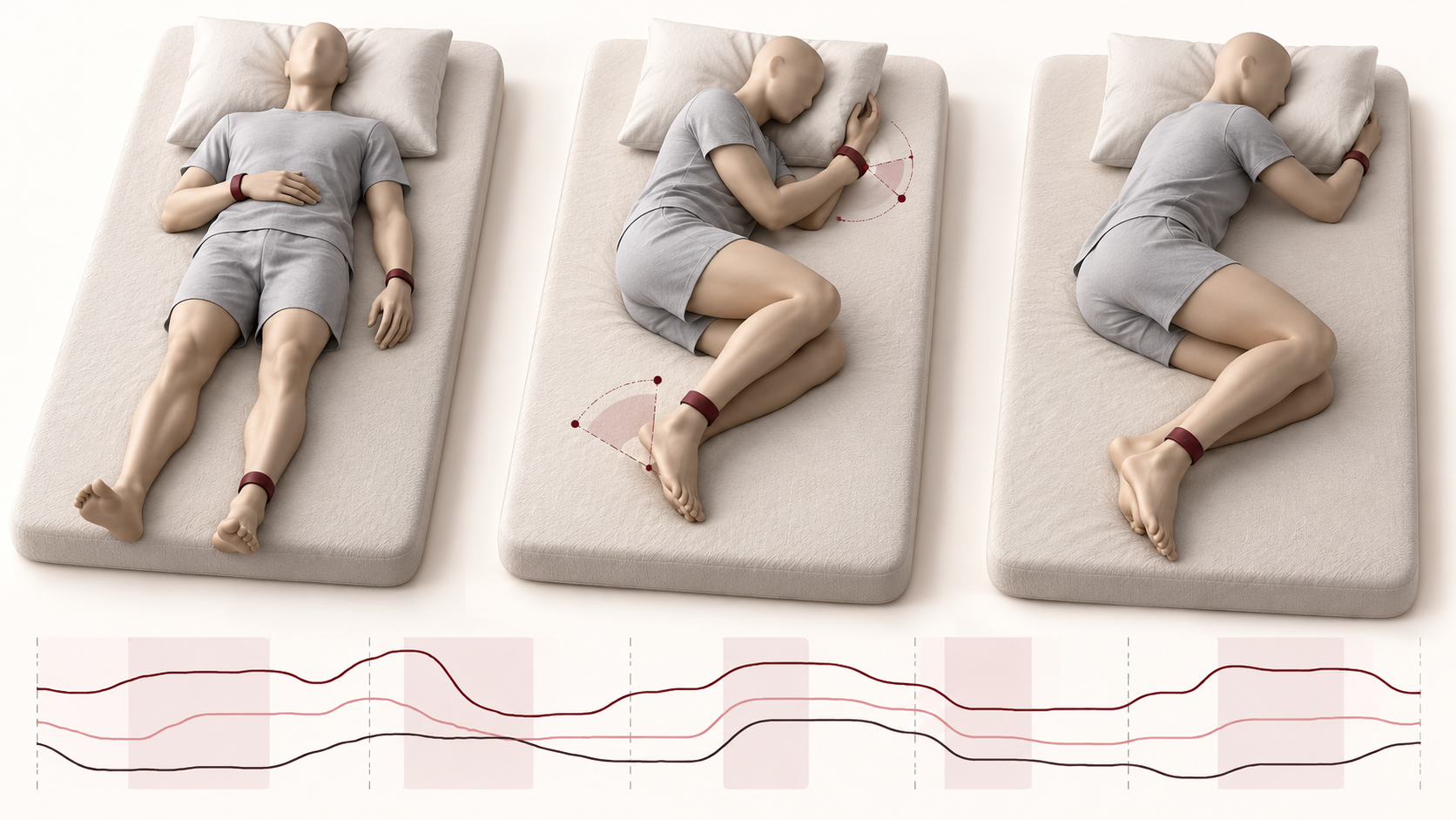 Sleep posture analysis with intelligent wearable sensing.