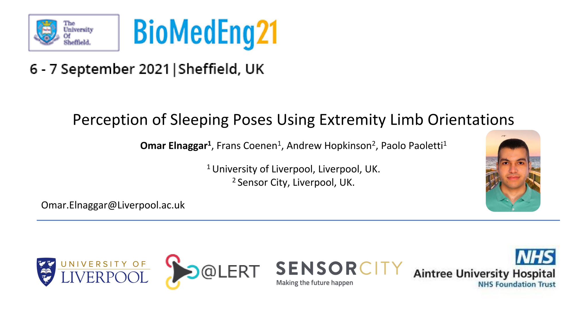 Cover slide: Perception of Sleeping Poses Using Extremity Limb Orientations.